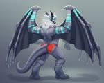  clothing dragon furrybob invalid_tag male mane muscular speedo swimsuit wings 