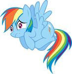  blue_fur cutie_mark equine feathered_wings feathers female feral friendship_is_magic fur hair mammal multicolored_hair my_little_pony pegasus rainbow_dash_(mlp) rainbow_hair scared solo wings 