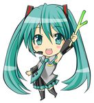  bad_id bad_pixiv_id chibi detached_sleeves green_eyes green_hair hatsune_miku headset highres i-la long_hair microphone solo spring_onion vocaloid 