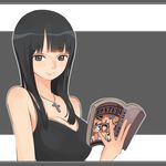  black_eyes black_hair book chikachan long_hair manga_(object) meta nico_robin one_piece reading solo wanted! 