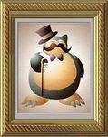  bow bowtie cane clothed_pokemon facial_hair frame gen_1_pokemon hat monocle mustache no_humans pokemon pokemon_(creature) portrait portrait_(object) snorlax solo top_hat 