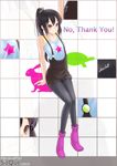  bad_id bad_pixiv_id black_hair black_legwear brown_eyes bunny casual highres k-on! long_hair looking_at_viewer multicolored multicolored_eyes nakano_azusa no_thank_you! pantyhose ponytail sizque tortoise turtle 