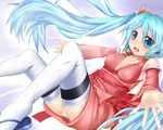  bad_id bad_pixiv_id blue_eyes blue_hair darren detached_sleeves hatsune_miku headset highres japanese_clothes long_hair obi open_mouth panties pantyshot pantyshot_(sitting) sash sitting solo thighhighs twintails underwear very_long_hair vocaloid 