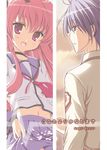  1girl angel_beats! blue_hair fang hinata_(angel_beats!) odawara_hakone pink_eyes pink_hair yui_(angel_beats!) 