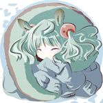  animal_ears bad_id bad_pixiv_id chibi closed_eyes doromizu green_hair hair_bobbles hair_ornament kawashiro_nitori kemonomimi_mode no_hat no_headwear solo squirrel squirrel_ears squirrel_tail tail touhou 