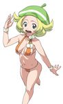 bel_(pokemon) bikini blonde_hair hat highres kei_(bekei) pokemon pokemon_(game) pokemon_bw solo swimsuit 