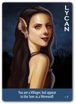  animal_humanoid black_hair canine card card_game female gaming hair humanoid long_hair looking_at_viewer looking_back mammal night official_art outside sharp_teeth smile solo teeth ultimate_werewolf unknown_artist wolf wolf_humanoid yellow_eyes 