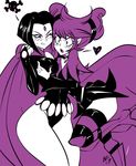  2girls bigdead93 high_heel_boots jinx multiple_girls raven_(dc) tagme teen_titans 