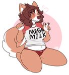  anthro blush canine clothed clothing female fur hair kneeling mammal nepetacide overweight solo thick_thighs 