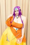  1girl asian breasts chouzuki_maryou chunsoft cosplay dragon_quest dragon_quest_iv enix large_breasts minea minea_(cosplay) photo plump purple_hair solo 