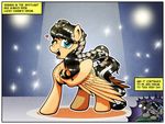 black_hair braided_hair cutie_mark english_text equine fan_character feathered_wings feathers female feral gray--day hair hooves mammal my_little_pony one_panel_comic open_mouth pegasus smile solo standing teeth text tongue wings 