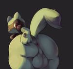  2017 anthro anus balls big_butt butt butt_grab canine fur hand_on_butt looking_at_viewer looking_back male mammal nintendo nude open_mouth pok&eacute;mon presenting presenting_hindquarters riolu simple_background solo somnamg spreading thick_thighs video_games wide_hips 
