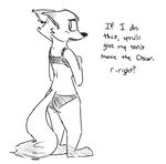  bikini butt canine clothing disney female fox mammal mature_female mrs_wilde solo swimsuit text visiti zootopia 