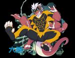  anthro claws costume cyber-zai digitigrade dragon male multi_arm multi_limb paws soles solo thick_tail 