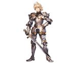  alpha_transparency armor blonde_hair blue_eyes boots full_body gauntlets granblue_fantasy holding holding_sword holding_weapon looking_afar male_focus minaba_hideo official_art romeo_(granblue_fantasy) solo standing sword transparent_background weapon 