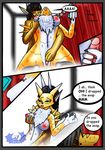  3rd_party_watermark anthro blush breasts comic digimon dragodraconis dragodraconis_(character) dragon drop female male male/female nipples penis pussy renamon sex shower watermark wet 