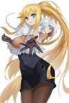  blonde_hair blue_eyes darkness_(konosuba) gaoyang_ou_nisang gloves highres kono_subarashii_sekai_ni_shukufuku_wo! long_hair looking_at_viewer pantyhose ponytail smile solo 