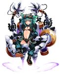  :d animal_ears bangs blush boots collar eyebrows_visible_through_hair flat_chest full_body gears goggles goggles_on_head green_hair gremlin_(monster_girl_encyclopedia) grin highres jetpack jewelry kenkou_cross looking_at_viewer machinery mechanical_arms monster_girl monster_girl_encyclopedia navel necklace official_art open_mouth short_hair simple_background sitting smile solo v-shaped_eyebrows white_background wrench yellow_eyes 