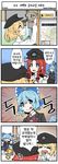  4koma :p =_= alternate_costume anger_vein artist_name bag black_bow blonde_hair blue_bow blue_eyes blue_hair bow bowtie braid bus buttons cirno collared_shirt comic emphasis_lines fang fuente green_eyes ground_vehicle hair_bow hat highres hong_meiling ice ice_wings korean long_hair long_sleeves map mizuhashi_parsee motor_vehicle multiple_girls pleated_skirt pointy_ears red_hair school_bag school_uniform shirt short_hair skirt tongue tongue_out touhou translated twin_braids v white_shirt wings yin_yang |_| 