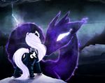  cosmic_being cutie_mark duo equine feathered_wings feathers feral friendship_is_magic hair hooves horn lightning magnaluna mammal my_little_pony outside princess_luna_(mlp) standing white_hair winged_unicorn wings 