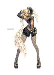  1girl breasts fishnets kim_hyung_tae long_legs magna_carta solo twintails 