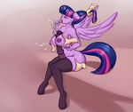  2017 anthro anthrofied areola breast_grab breasts clothing dickgirl disembodied_hand elzzombie equine eyes_closed feathered_wings feathers friendship_is_magic hair hand_on_breast hi_res horn intersex lactating legwear mammal milk my_little_pony nipples open_mouth pulling_hair purple_skin sitting thigh_highs twilight_sparkle_(mlp) winged_unicorn wings 