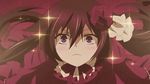  1girl alice_(pandora_hearts) animated animated_gif brown_hair long_hair pandora_hearts purple_eyes 