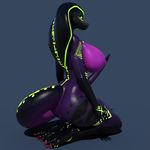  3d_(artwork) digital_media_(artwork) female idsaybucketsofart qhala ratherdevious reptile scalie sitting snake 