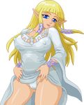  1girl breasts erect_nipples large_breasts nintendo panties pointy_ears princess_zelda skyward_sword the_legend_of_zelda warner 