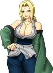  1girl breasts erect_nipples large_breasts naruto tsunade warner 