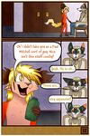  2017 age_difference anthro blush canine clothing comic cub dialogue digital_media_(artwork) duo embarrassed english_text female fox fur hair hybrid jaxneesen mammal maxwell_(gratitude-advocate) nipples nude open_mouth pussy size_difference smile text tongue young 