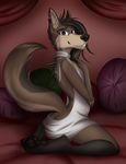  anthro bedroom canine clothed clothing digital_media_(artwork) inside looking_at_viewer mammal mane maned_wolf partially_clothed piercing psalm virgin_killer_sweater vks wolf wolfpsalm 