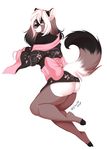  anthro butt canine clothed clothing female fur hair looking_at_viewer mammal myloveless solo thick_thighs 