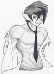  2016 abs anthro bedroom_eyes clothing equine fan_character flicker-show flicker_show_(oc) half-closed_eyes horse looking_at_viewer male mammal my_little_pony necktie pony portrait seductive solo undressing 