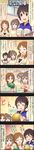  brown_eyes brown_hair character_name cinderella_girls_gekijou comic highres hori_yuuko idolmaster idolmaster_cinderella_girls katagiri_sanae long_hair long_image low_twintails multiple_girls official_art oikawa_shizuku ponytail red_eyes sexy_guilty short_hair short_twintails tall_image translated twintails 