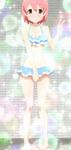  1girl akiba&#039;s_trip akiba&#039;s_trip_the_animation blush denkigai_niwaka pink_hair short_hair smile solo swimsuit tagme 