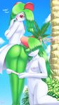  &lt;3 2017 anthro areola blush breasts butt clothing dialogue digital_media_(artwork) duo english_text female galaxyoron green_hair hair humanoid kirlia nintendo nipples not_furry open_mouth panties pok&eacute;mon pussy ralts red_eyes semi_incest sibling sister smile text underwear video_games 