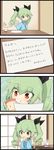  4koma anchovy black_ribbon comic drill_hair girls_und_panzer green_hair highres image_sample instant_ramen jinguu_(4839ms) red_eyes ribbon translated twintails twitter_sample you're_doing_it_wrong 