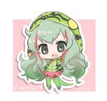  :d black_eyes boomslang_(kemono_friends) border character_name chibi commentary_request eyebrows_visible_through_hair eyelashes full_body green_footwear green_legwear hood hoodie jpeg_artifacts kemono_friends long_hair long_sleeves looking_at_viewer multicolored_hair open_mouth outline outside_border pink_background pink_skirt skirt smile snake_tail solo standing tail tareme tatsuno_newo thighhighs twitter_username two-tone_hair wavy_hair white_border white_outline zettai_ryouiki 