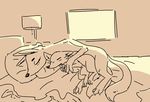  anthro avo_(weaver) bed canine charlie_(weaver) claws cuddling disney duo eyes_closed female jackal lamp lying mammal nobody_(artist) nude pack_street pillow size_difference sleeping window wolf zootopia 