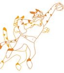  anthro basketball cliff_(weaver) clothed clothing disney duo fan_character feline female grin male mammal open_mouth pack_street pandora_(weaver) sharp_teeth simple_background smile sport teeth the_weaver tiger white_background zootopia 