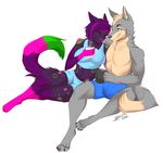  anthro canine clothed clothing cup duo feline female fur hair male mammal myloveless sitting smile topless 