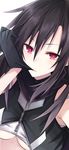  black_hair gloves highres keid long_hair looking_at_viewer original red_eyes solo 