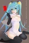  :d aqua_eyes aqua_hair bad_id bad_pixiv_id bare_shoulders black_legwear blush breasts capelet china_dress chinese_clothes chinese_new_year cleavage dress elbow_gloves english gloves grey_background hatsune_miku long_hair medium_breasts open_mouth pointing shinohara0907 side_slit sitting smile solo thighhighs thighs twintails vocaloid wariza 
