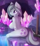  anthro breasts cute cutie_mark equine eyelashes female friendship_is_magic fur grey_fur hair invalid_tag mammal marble_pie_(mlp) my_little_pony nipples purple_eyes side_boob sitting smile solo whitmaverick 