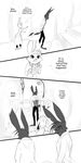  2017 anthro black_and_white clothed clothing comic dialogue disney duo english_text female jill_hopps lagomorph male mammal max_midnight monochrome rabbit spintherella text zootopia 