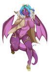  anthro breasts dragon featureless_crotch female hair horn looking_at_viewer myloveless open_jacket smile solo standing wings 