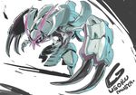  absurdres antennae claws fighting_stance gen_7_pokemon golisopod highres kuma_(pixiv2153090) multiple_arms no_humans pokemon pokemon_(creature) solo standing 