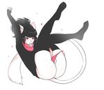  &lt;3 anthro balls butt clothed clothing crossdressing erection feline girly humanoid_penis male mammal mercy panties penis smile solo suelix thick_thighs underwear wrapped_condom 