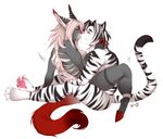  anthro blush breasts duo feline female fur hair hug kissing male male/female mammal myloveless nude smile stripes 
